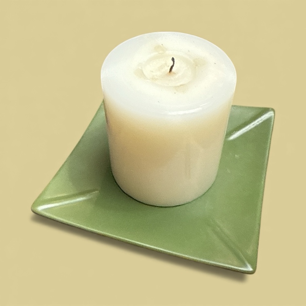 SHONFELD’S 60’S SAGE GREEN CANDLE HOLDERS
